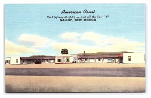 American Court On Highway 66 Gallup New Mexico Postcard