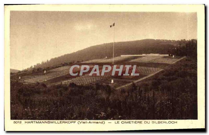 Old Postcard Hartmannswillerkopf Le Cimetiere Du Silberloch