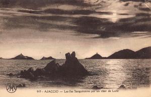 AJACCIO : les iles sanguinaires par un clair de lune - tres bon etat