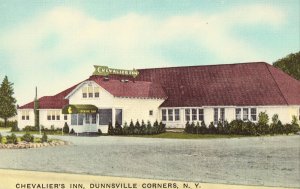 Chevalier's Inn - Dunnsville Corners, New York Linen Postcard