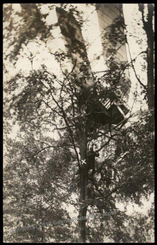 Germany WWI Airplane Crash Downed Fighter Battlefield Private  RPPC 64682