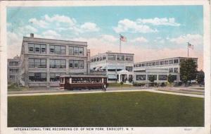 New York Endicott Trolley At International Time Recording Company 1931 Curteich