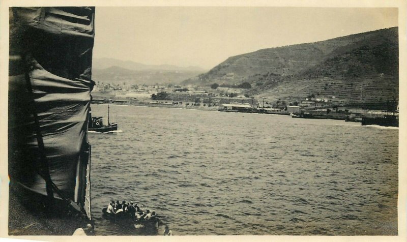 Belgian Congo real photo ships boat coast to identify