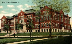 USA High School Kewanee Illinois Vintage Postcard 08.63