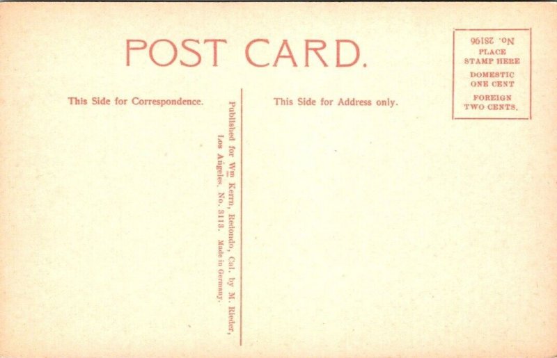 Vintage California Postcard - Redondo Beach - Gathering Moonstones