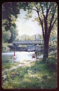 h2917 - PERTH Ontario Postcard 1960s Tay River Bridge