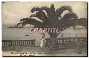 Old Postcard Cote D & # 39Azur Saint Raphael Lightning in Rade