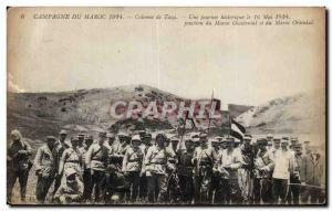 Old Postcard Army Campaign 1914 Column Morocco Taza A historic day May 16, 19...