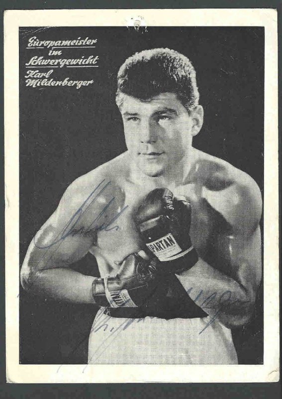 Ca 1969 Boxing Karl Milden Berger Heavy Weight Champ 6 Times Germany See Info