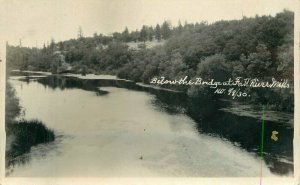 California Shasta Fall River Mills 1930s Below the Bridge RPPC Postcard 22-5541 