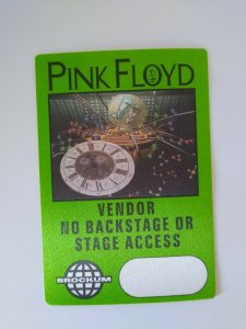 Pink Floyd Backstage Pass Momentary Lapse of Reason Tour 1987 Prog Rock Green