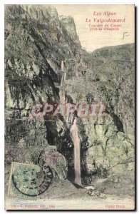 Old Post Card The Alps Valgodemard The waterfall near the Chapel Cassel