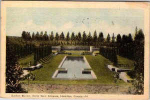 Postcard GARDEN SCENE Hamilton Ontario ON AL0699