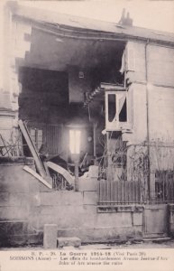 Soissons France Joan Of Arc Avenue Bomb Damage WW1 Postcard