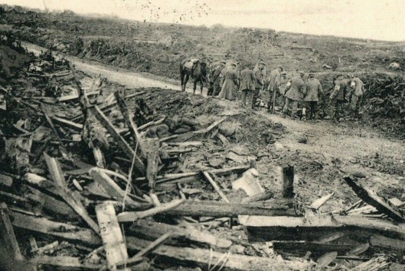 1914-18 WWI German Broodseinde vor Ypern, Feldpost Vintage Military Postcard P20