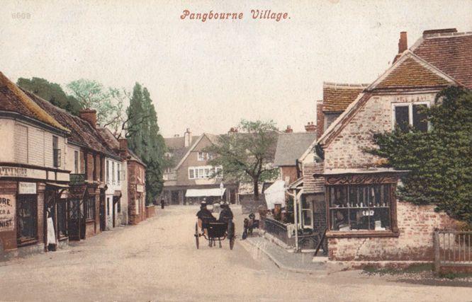 Grocer Tobacco Shop Porcelain China Pangbourne Berkshire Antique Postcard