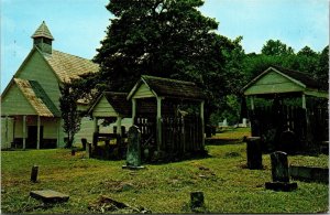 Vtg Helen Georgia GA Chattachoochee United Methodist Church Cemetery Postcard