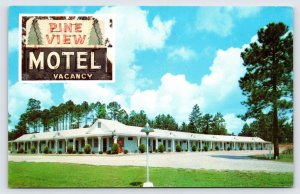 1960s Sylvania Georgia Pine View Roadside Motel Vintage Postcard R G Huff  P2