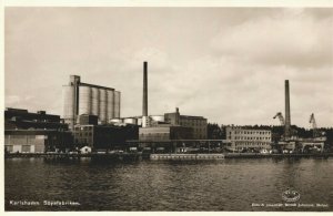 Sweden Karlshamn Sojafabriken Vintage RPPC 08.93