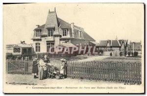 Old Postcard Courseulles Sur Mer Restaurant of the Oyster Room festivals Parks