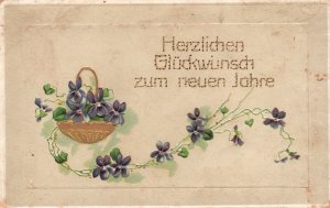 Vintage Postcard Herlichen Gluckwunsch Zum Neuen Jahre