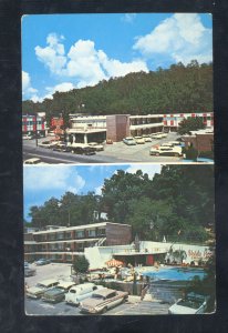 HOT SPRINGS ARKANSAS VELDA ROSE MOTEL OLD CARS VINTAGE ADVERTISING POSTCARD
