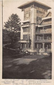 PC1/ Lake Placid Club Adirondacks New York RPPC Postcard c10 Fire Drill 446