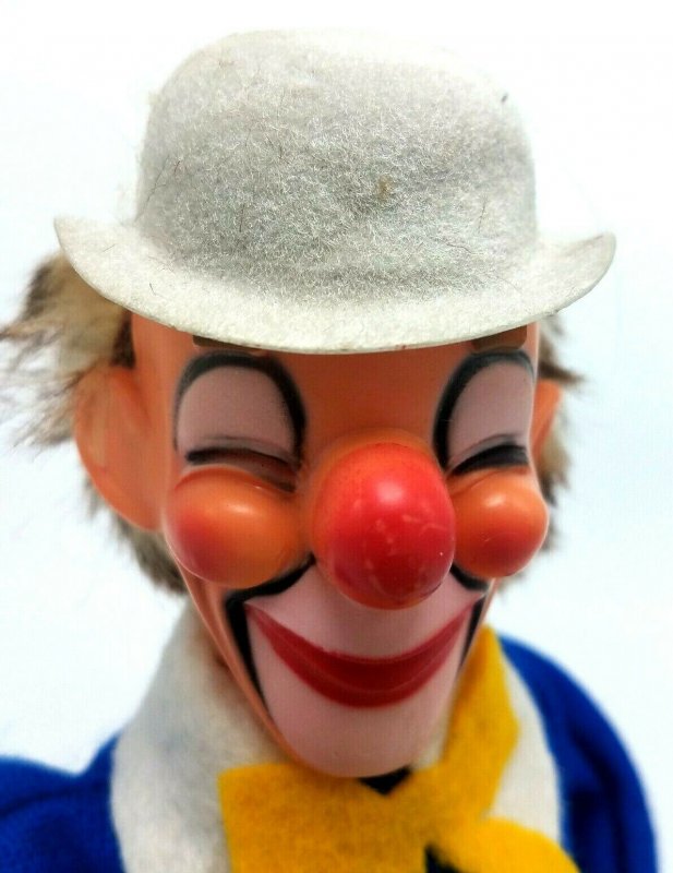 Vintage Carl Originale Vento Up Giocattolo Clown W Scatola