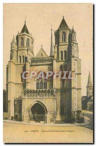 CARTE Postal Dijon Old Church Cathedrale Saint Benigne