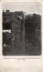 12488 Train Wreck, Low Grade Line, Washington Borough, Pennsylvania 1908