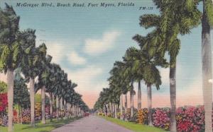 Mcgregor Boulevard Road Fort Myers Florida 1985