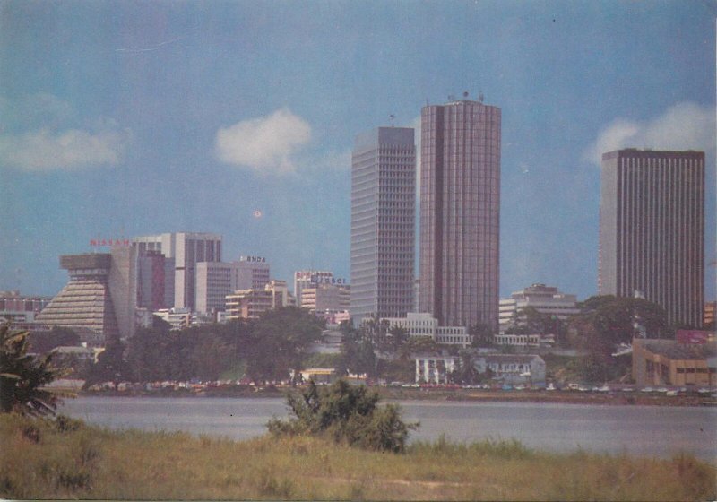Postcard Cote d'Ivoire Abidjan skyline view cityscape