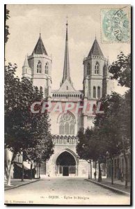 Old Postcard Dijon Church St Benigne