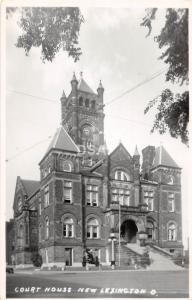 C50/ New Lexington Ohio Postcard Real Photo RPPC c50s Perry County Court House