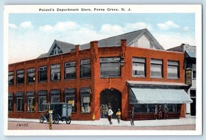 c1920 Penns Grove New Jersey Vintage Postcard Poland's Department Store Building