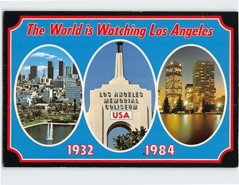 Postcard The World is Watching Los Angeles, California