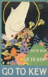 Go To Kew Gardens WW1 London Underground Poster Postcard