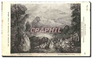 Old Postcard The Master Of The XVIII Century Print At The Work From Watteau R...