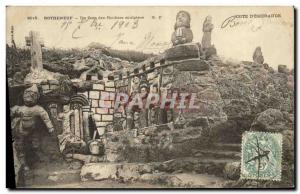 Old Postcard Rotheneuf A corner of the carved rocks