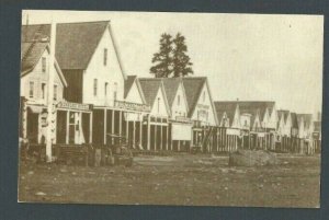 Ca 1940 Post Card Railroads Truckee NV View Of City No Paved Road Or Walkway