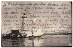 Old Postcard Marseile Lighthouse St. Mary boat