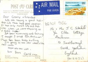 BR101966 forster nsw sunset surfboard  australia