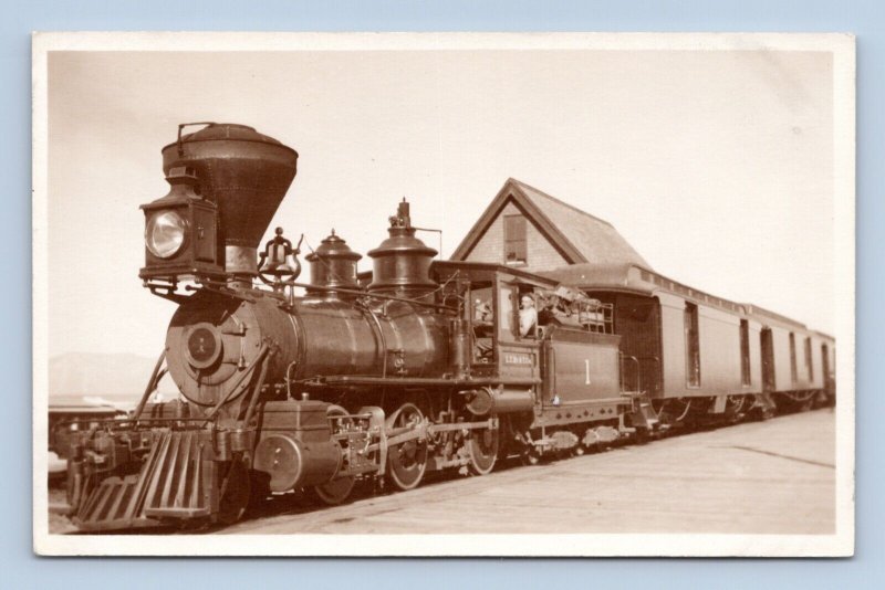 RPPC Lake Tahoe Railway & Transportation Locomotive Train #1 UNP Postcard G16