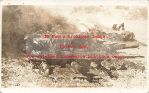 Mexico Border War, RPPC, Cremating Bodies on the Mexican Battlefield, Horne