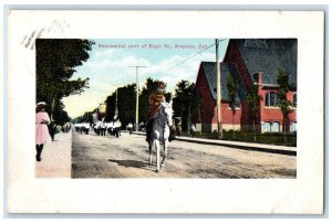 c1910 Residential Part of Elgin St. Arnprior Ontario Canada Posted Postcard