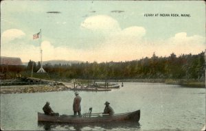 Indian Rock Maine Ferry Landing Boat c1900-20s Vintage Postcard