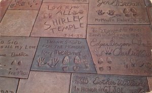 United States Footprints of the stars forecourt of Grauman's chinese theatre