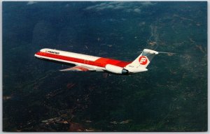 Airplane McDonnel Douglas DC-9 Super 80 Jetliner Aircraft Smokeless Postcard