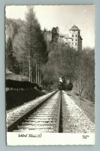 Schloss Klaus Castle Austria Train Railway Railroad Tunnel Vintage Postcard 