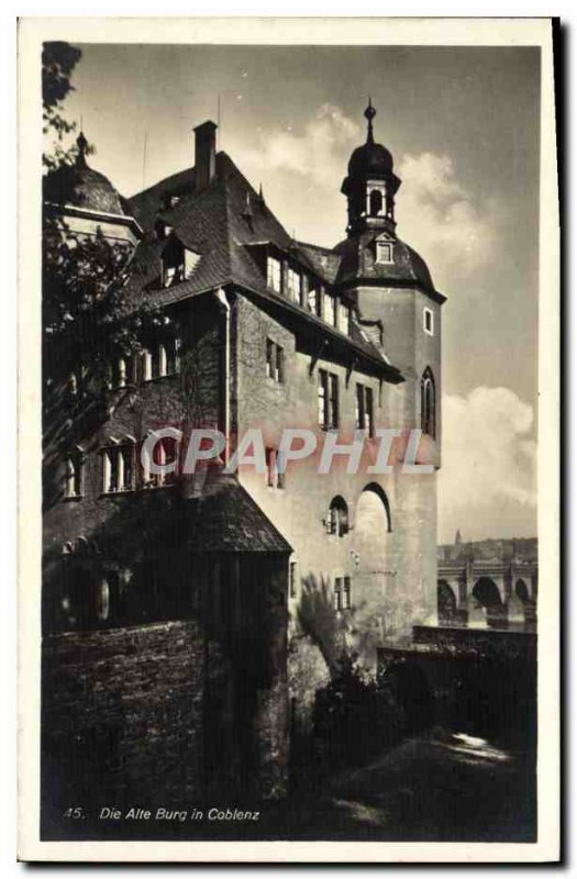 Old Postcard Die Alte Burg in Koblenz